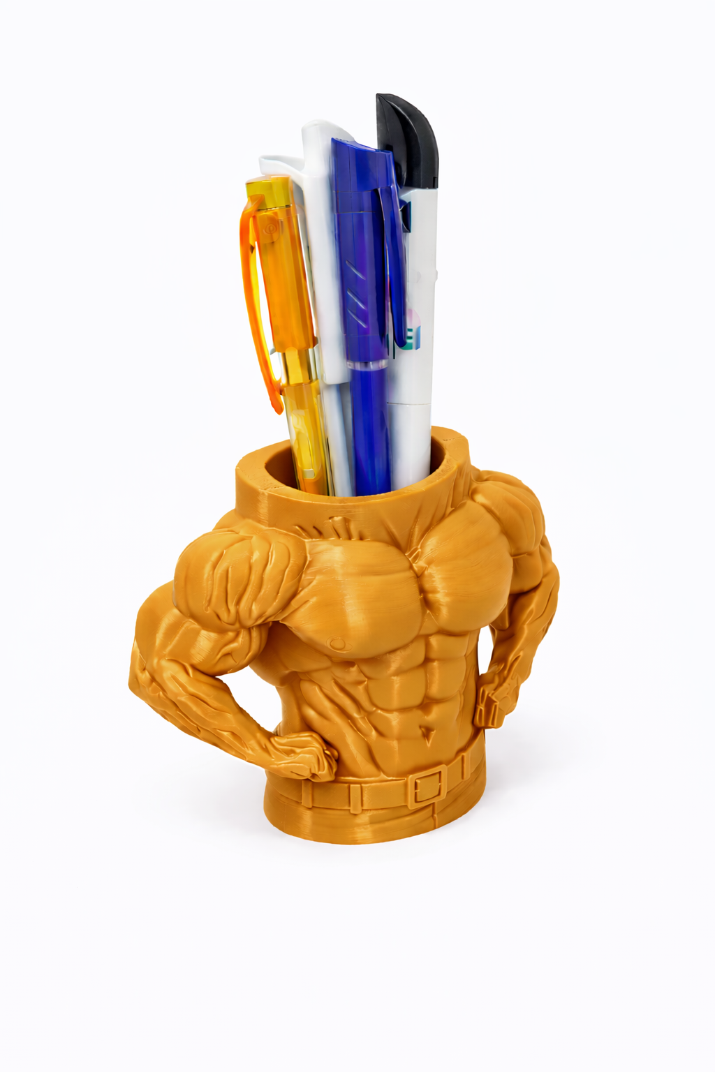 Body builder pen holder