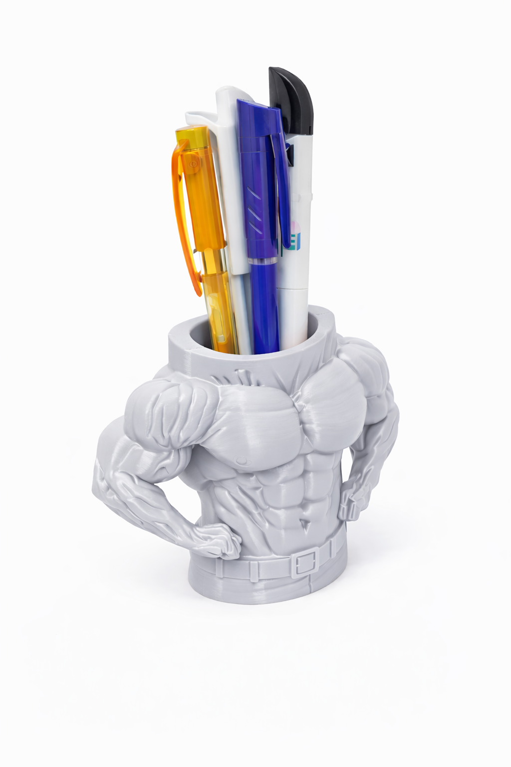 Body builder pen holder