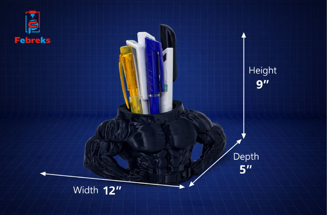 Body builder pen holder